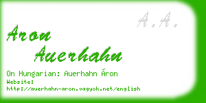 aron auerhahn business card